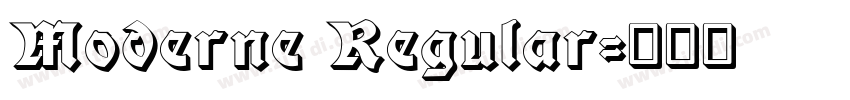 Moderne Regular字体转换